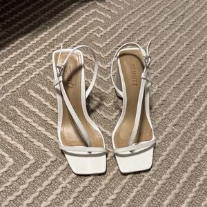 SCHUTZ White Strappy Heels